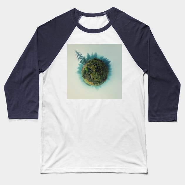 foggy dwarf planet Baseball T-Shirt by psychoshadow